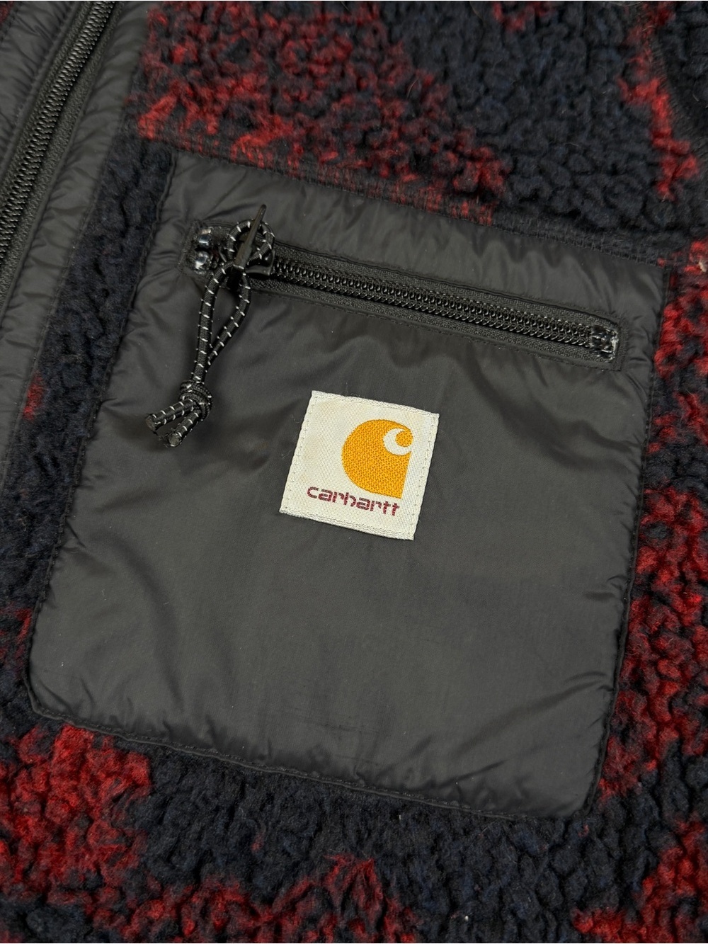 Carhartt WIP Prentis Liner Full Zip Sherpa Fleece Jacket Small - Picture 6 of 12